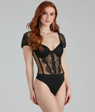 With fun and flirty details, Romantic Fling Cap Sleeve Corset Bodysuit shows off your unique style for a trendy outfit for the summer season!