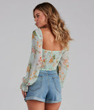 With fun and flirty details, Gorgeous Florals Chiffon Corset Top shows off your unique style for a trendy outfit for the summer season!