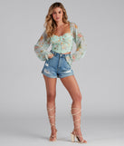 With fun and flirty details, Gorgeous Florals Chiffon Corset Top shows off your unique style for a trendy outfit for the summer season!