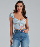 With fun and flirty details, Falling For Floral Poplin Corset shows off your unique style for a trendy outfit for the summer season!