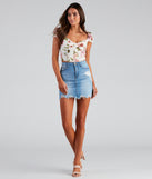 With fun and flirty details, Bring The Charm Floral Corset Top shows off your unique style for a trendy outfit for the summer season!