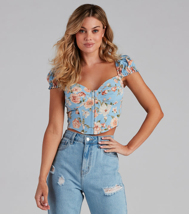 Floral Bliss Poplin Corset Top | Windsor