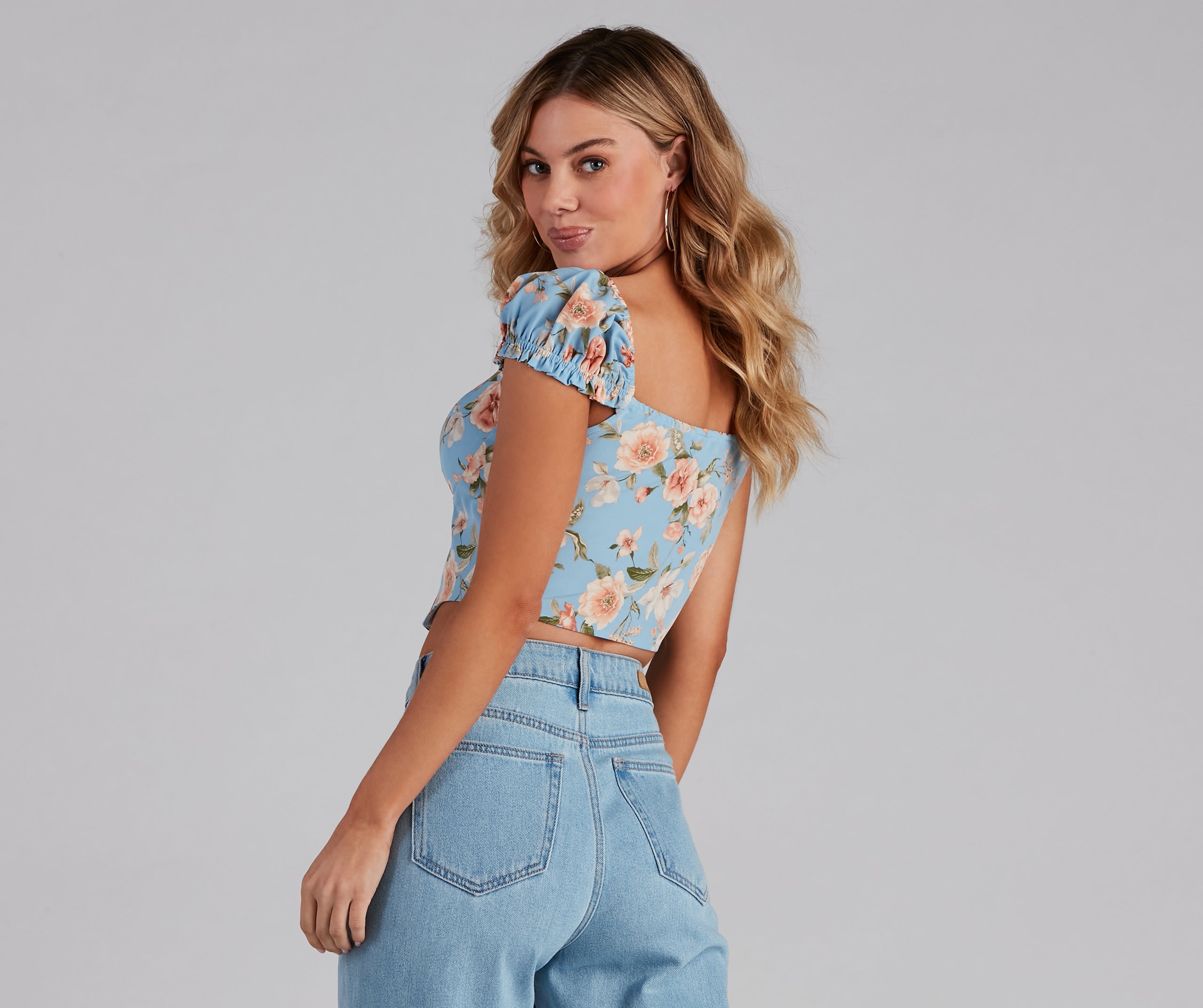Floral Bliss Poplin Corset Top | Windsor
