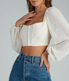 With fun and flirty details, Day Dreams Corset Crepe Top shows off your unique style for a trendy outfit for the summer season!