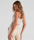With fun and flirty details, Stylish Swirls Corset Top shows off your unique style for a trendy outfit for the summer season!