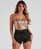 Sassy Chic Open Back Chainmail Top is a trendy pick to create 2023 festival outfits, festival dresses, outfits for concerts or raves, and complete your best party outfits!