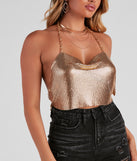 With fun and flirty details, Sassy Chic Open Back Chainmail Top shows off your unique style for a trendy outfit for the summer season!
