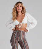 Major Crush Puff Sleeve Crop Top is a trendy pick to create 2023 festival outfits, festival dresses, outfits for concerts or raves, and complete your best party outfits!
