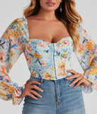 With fun and flirty details, Tropic Ready Floral Chiffon Corset shows off your unique style for a trendy outfit for the summer season!