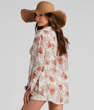 With fun and flirty details, Blushing Tropics Button-Up Top shows off your unique style for a trendy outfit for the summer season!