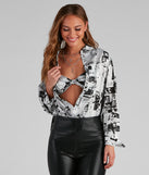 You’ll look stunning in the Making Headlines Satin Tunic Top when paired with its matching separate to create a glam clothing set perfect for parties, date nights, concert outfits, back-to-school attire, or for any summer event!