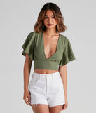 With fun and flirty details, Flirt With Me Flutter Sleeve Top shows off your unique style for a trendy outfit for the summer season!