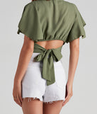 With fun and flirty details, Flirt With Me Flutter Sleeve Top shows off your unique style for a trendy outfit for the summer season!