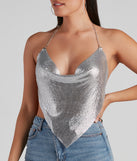 It Girl Open Back Chainmail Top helps create the best bachelorette party outfit or the bride's sultry bachelorette dress for a look that slays!