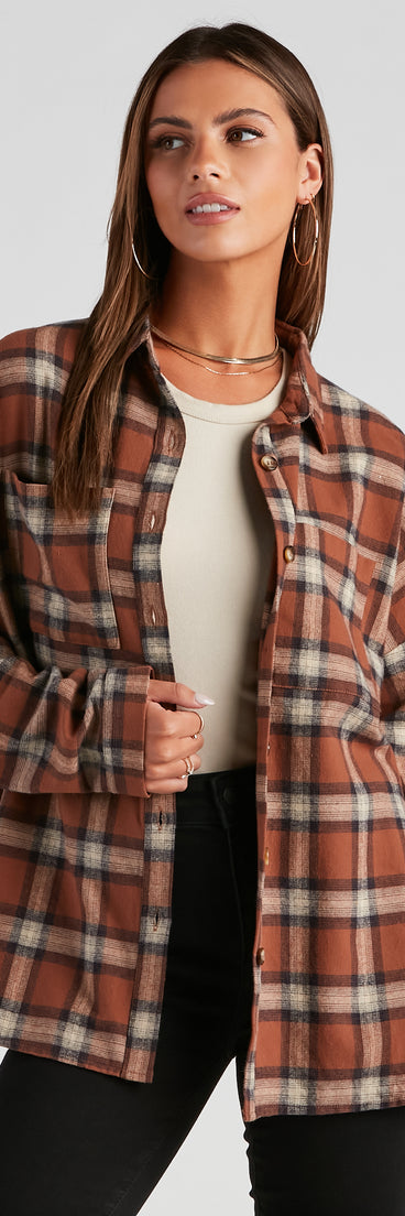 With fun and flirty details, Button Up In Fab Flannel Top shows off your unique style for a trendy outfit for the summer season!