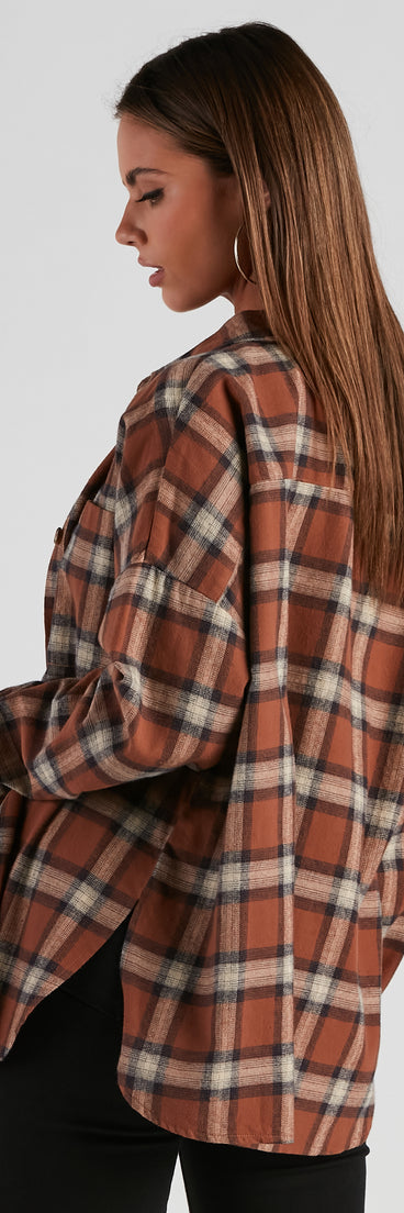 With fun and flirty details, Button Up In Fab Flannel Top shows off your unique style for a trendy outfit for the summer season!