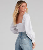 With fun and flirty details, Charming Chic Peasant Sleeve Top shows off your unique style for a trendy outfit for the summer season!