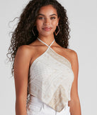 With fun and flirty details, Effortless Boho Vibes Scarf Top shows off your unique style for a trendy outfit for the summer season!