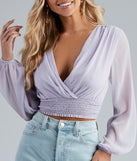 With fun and flirty details, Boho Dreams Surplice Peasant Woven Top shows off your unique style for a trendy outfit for the summer season!