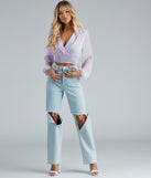 With fun and flirty details, Boho Dreams Surplice Peasant Woven Top shows off your unique style for a trendy outfit for the summer season!