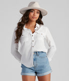 With fun and flirty details, All About Cute Button-Down Top shows off your unique style for a trendy outfit for the summer season!