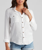 With fun and flirty details, All About Cute Button-Down Top shows off your unique style for a trendy outfit for the summer season!