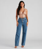 Made To Be Seen PU Halter Crop Top is a trendy pick to create 2023 festival outfits, festival dresses, outfits for concerts or raves, and complete your best party outfits!