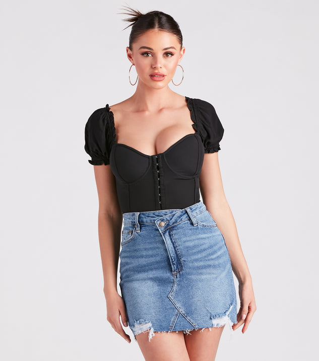 Sweet And Sassy Lace-Up Corset Top | Windsor