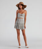 Sunkissed Florals Twist Crop Top is a trendy pick to create 2023 festival outfits, festival dresses, outfits for concerts or raves, and complete your best party outfits!