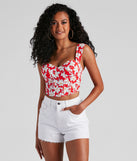 With fun and flirty details, Sunny Day Floral Corset Top shows off your unique style for a trendy outfit for the summer season!