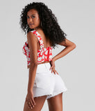 With fun and flirty details, Sunny Day Floral Corset Top shows off your unique style for a trendy outfit for the summer season!