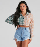 With fun and flirty details, Checkin' In Plaid Crop Top shows off your unique style for a trendy outfit for the summer season!