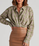 With fun and flirty details, Cool And Classic Plaid Twist Top shows off your unique style for a trendy outfit for the summer season!