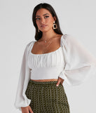 With fun and flirty details, Chic Airy Chiffon Cropped Blouse shows off your unique style for a trendy outfit for the summer season!