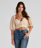 With fun and flirty details, Effortless And Chic Cropped Blouse shows off your unique style for a trendy outfit for the summer season!