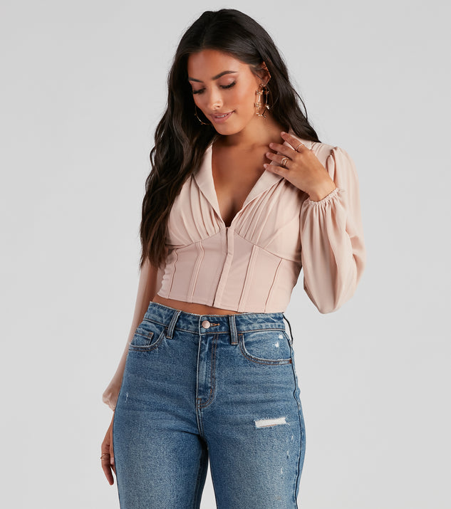 With fun and flirty details, Life's A Party Chiffon Corset Top shows off your unique style for a trendy outfit for the summer season!