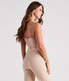 With fun and flirty details, Sprinkle Of Glitter Crop Bustier shows off your unique style for a trendy outfit for the summer season!