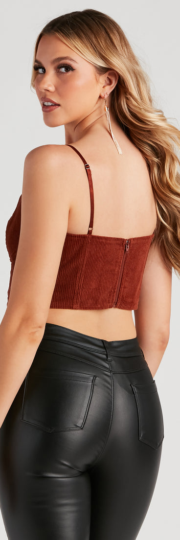 With fun and flirty details, Cordially Invited Corduroy Corset shows off your unique style for a trendy outfit for the summer season!