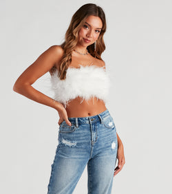 With fun and flirty details, Birds Of A Feather Boa Tube Top shows off your unique style for a trendy outfit for the summer season!