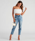 With fun and flirty details, Birds Of A Feather Boa Tube Top shows off your unique style for a trendy outfit for the summer season!