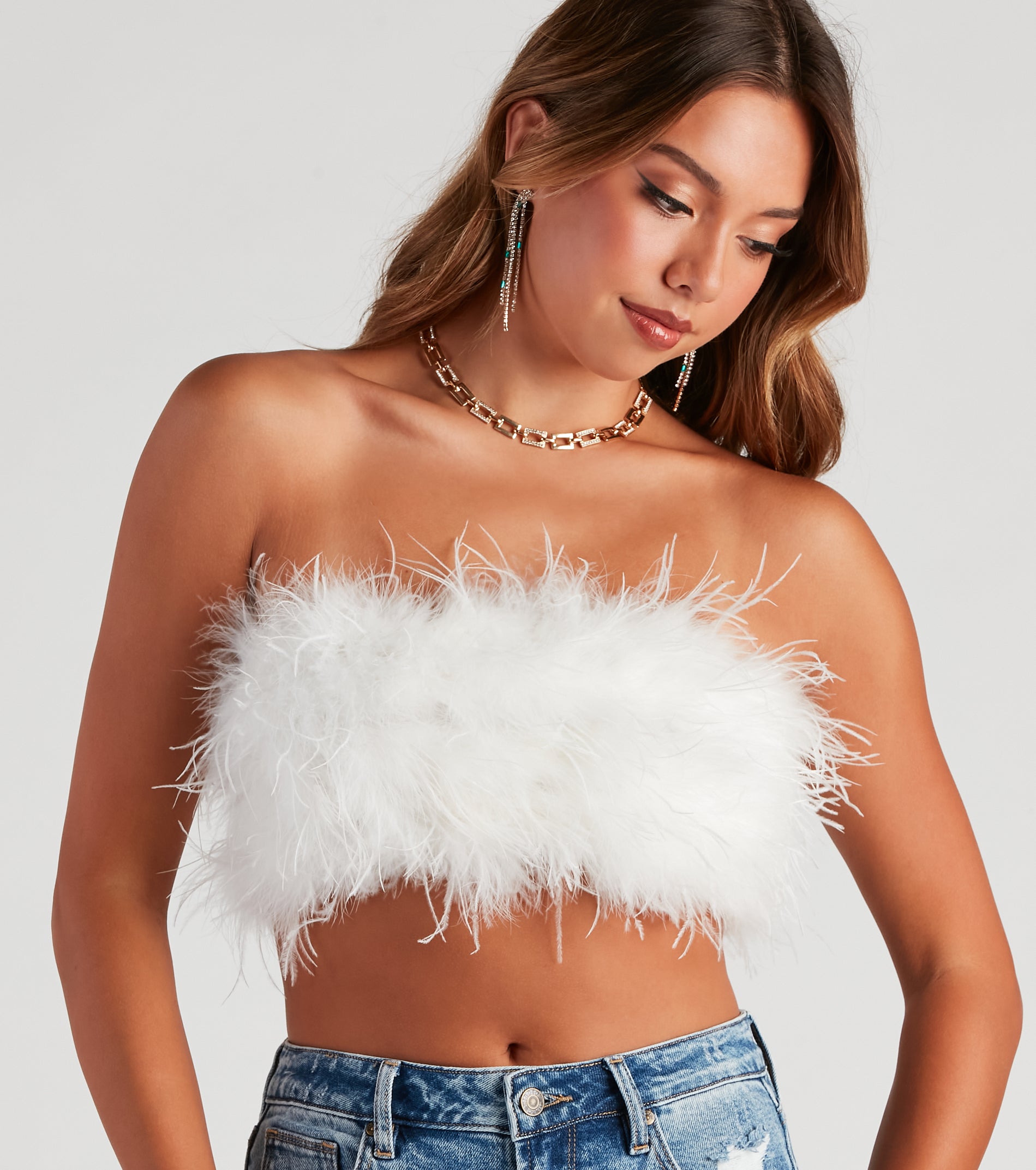 Birds Of A Feather Boa Tube Top | Windsor