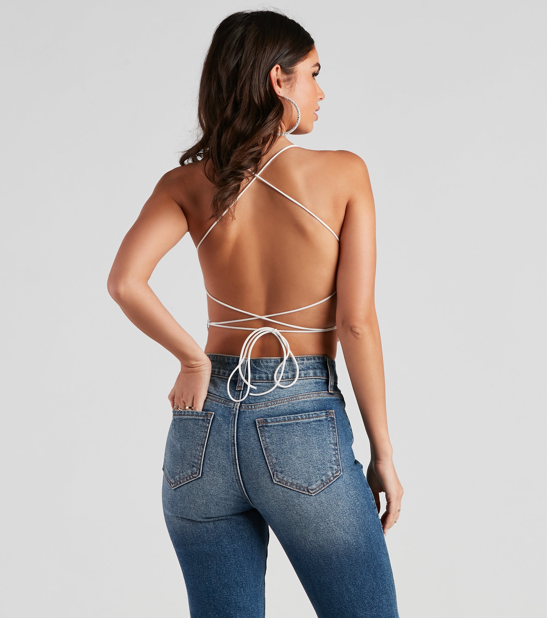 Mystical Glam Butterfly Glitter Crop Top | Windsor