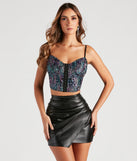 Jazzy Affair Sequin Corset Top creates the perfect New Year’s Eve Outfit or new years dress with stylish details in the latest trends to ring in 2023!