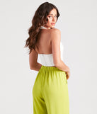 With fun and flirty details, Compliment Starter Linen Halter Corset Top shows off your unique style for a trendy outfit for the summer season!