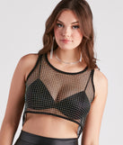 Fishing For Compliments Rhinestone Tank Top is a fire pick to create 2023 festival outfits, concert dresses, outfits for raves, or to complete your best party outfits or clubwear!