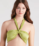With fun and flirty details, Island Guru Pleated Bandeau Top shows off your unique style for a trendy outfit for the summer season!