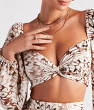 Fly By Satin Butterfly Crop Top