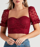 With fun and flirty details, Romance Me Lace Puff Sleeve Bustier shows off your unique style for a trendy outfit for the summer season!