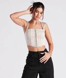 With fun and flirty details, Meant To Be Satin Lace Up Corset Top shows off your unique style for a trendy outfit for the summer season!