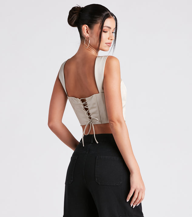 Meant To Be Satin Lace Up Corset Top & Windsor — free download